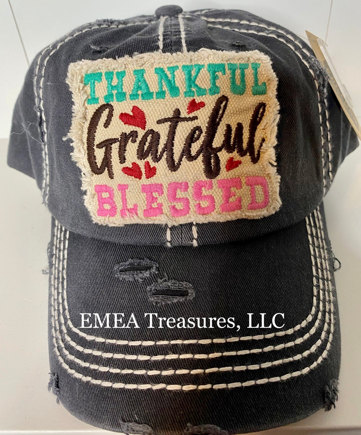 Cap - Thankful Grateful Blessed - Black