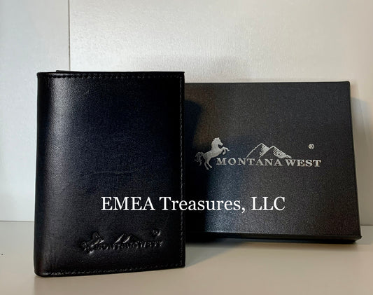 Montana West Genuine Leather Men’s Tri-Fold Wallet