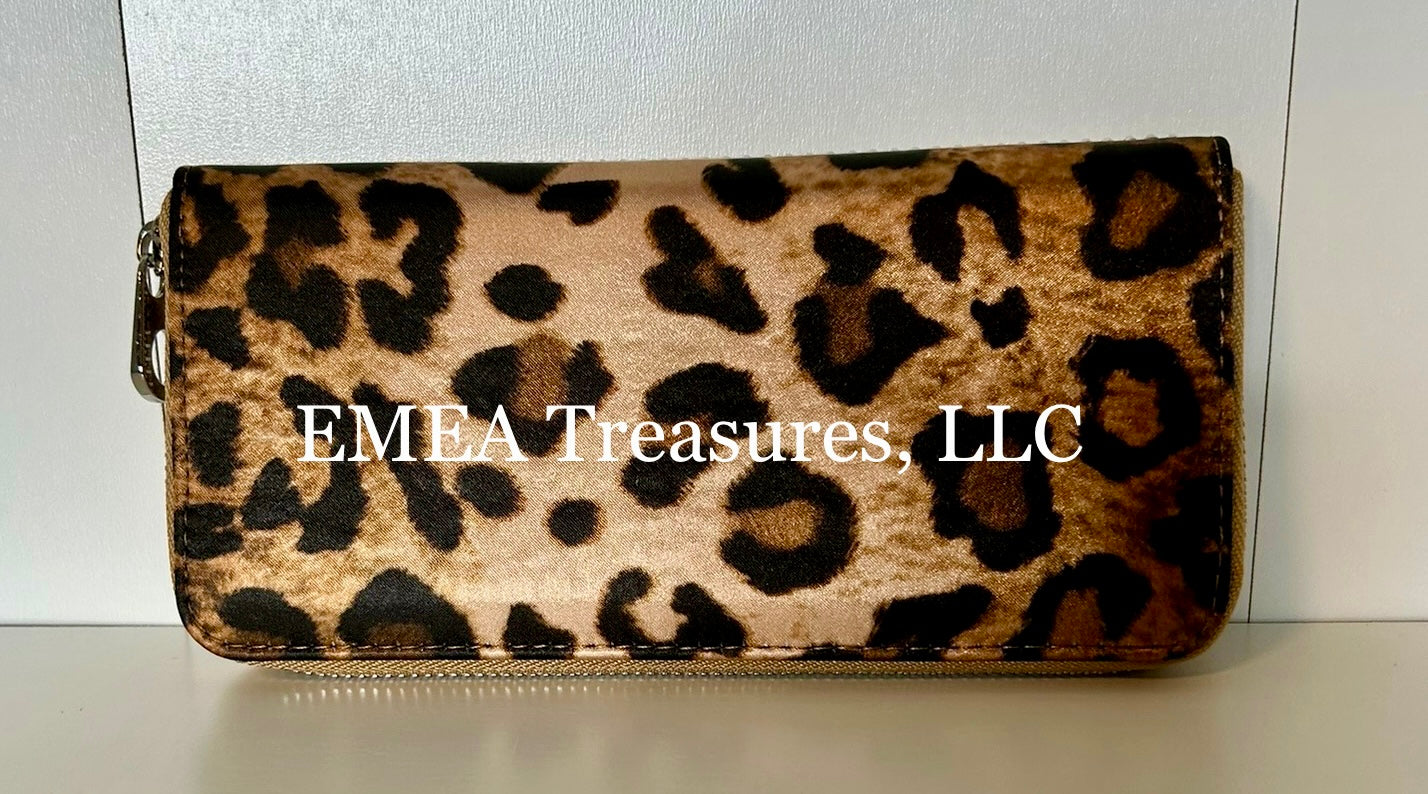 Fashion Animal Print Rhinestone Wallet