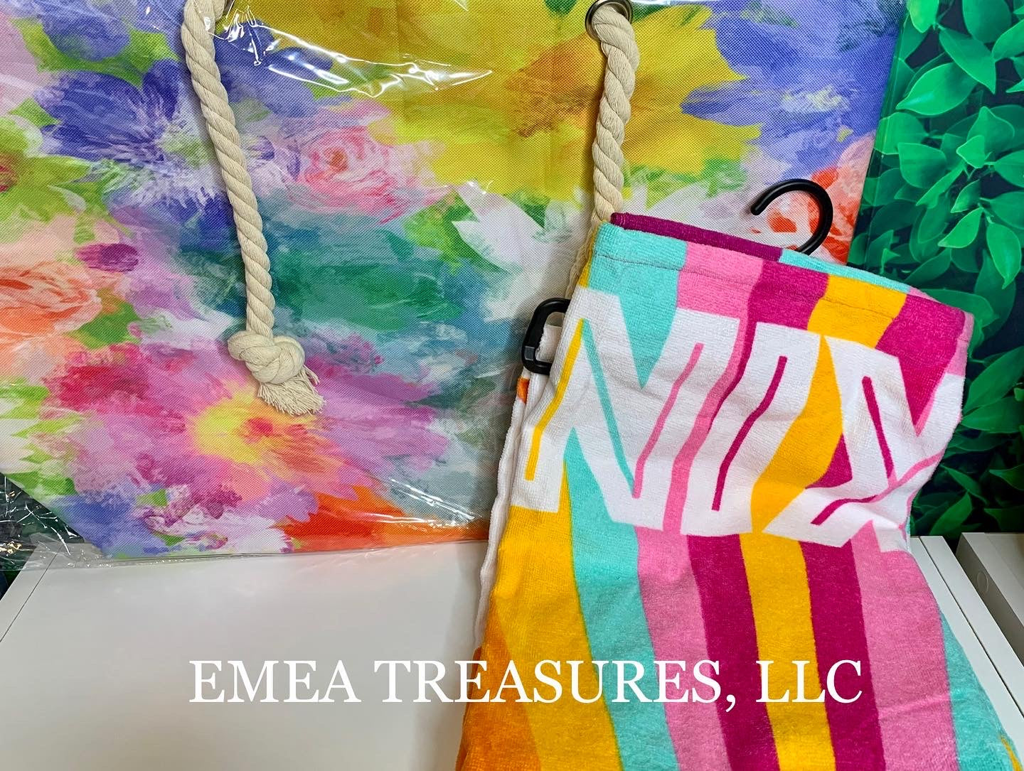 Beach Bag and Beach Towel Combo - Multi-Color